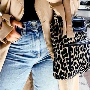 MAJE leopard bag with gold chain handle